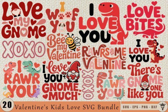 Download Valentine Kids Love SVG Bundle - Bundle Collection