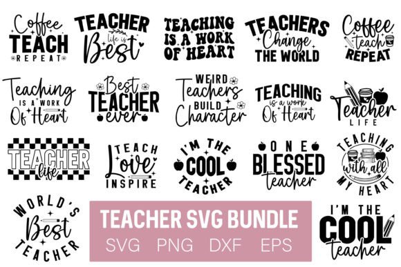 Download Teacher Svg Bundle, Teacher Quotes Svg, - Bundle Collection