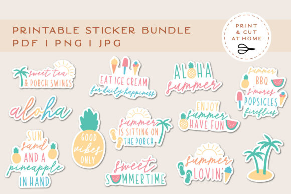 Download Summer Sticker Bundle | Holiday Stickers - Summer sticker bundle Collection