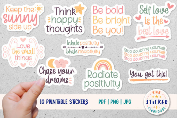 Download Inspirational Sticker Bundle | Self Love - Bundle Collection