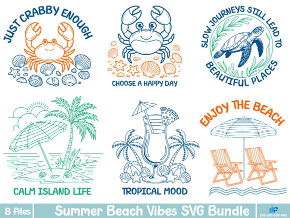 Download Summer Beach Vibes SVG Bundle - Bundle Collection