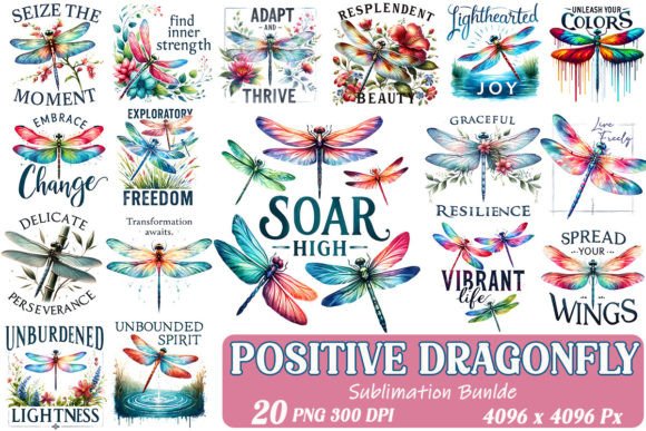 Download Positive Dragonfly Sublimation Bundle - Bundle Collection