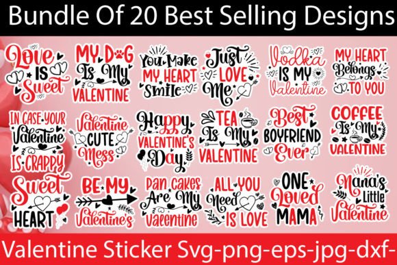 Download Valentine Sticker SVG Bundle - Bundle Collection