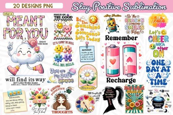 Download Stay Positive Sublimation Bundle - Bundle Collection
