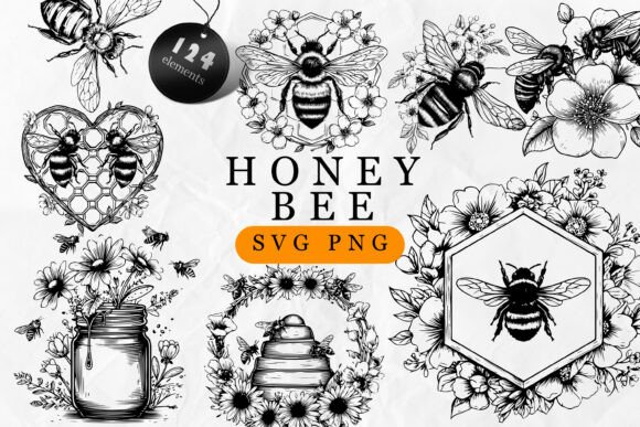 Download Honeycomb Bee SVG Bundle for Laser - Bundle Collection