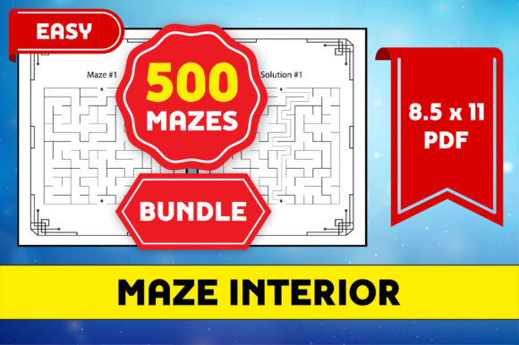 Download 500 Easy Mazes Puzzle Bundle KDP - Bundle Collection