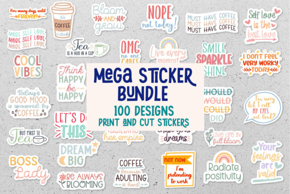 Download Mega Sticker Bundle, Printable Stickers - Bundle Collection