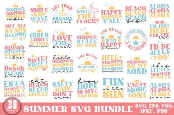 Download Retro Summer Svg Png Bundle, Vacation - Bundle Collection