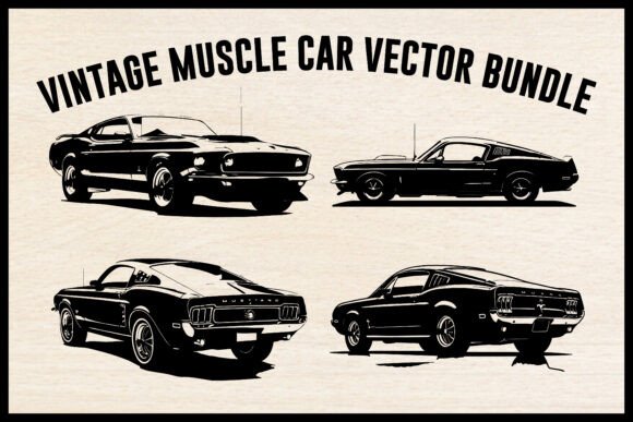 Download Vintage Muscle Car Vector Bundle - Bundle Collection