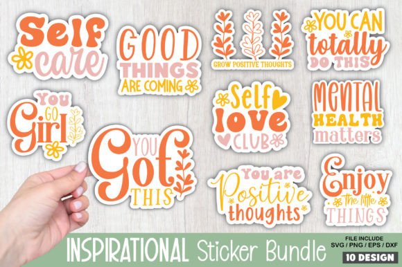 Download Inspirational Stickers SVG Bundle - Bundle Collection