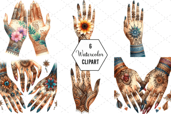 Download Eid Hands Mehndi Designs Clipart Bundle - Bundle Collection
