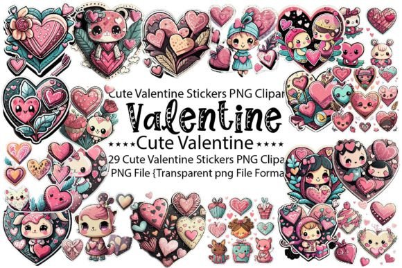 Download Cute Valentine Stickers PNG Bundle - Bundle Collection