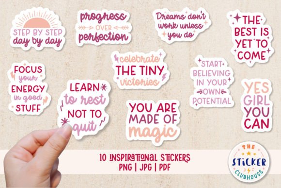 Download Inspirational Sticker Bundle, Motivation - Bundle Collection