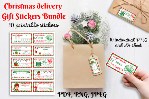 Download Christmas Delivery Gift Stickers Bundle. - Bundle Collection
