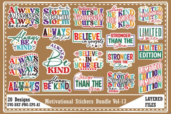 Download Motivational Stickers Bundle Vol-13 - Bundle Collection