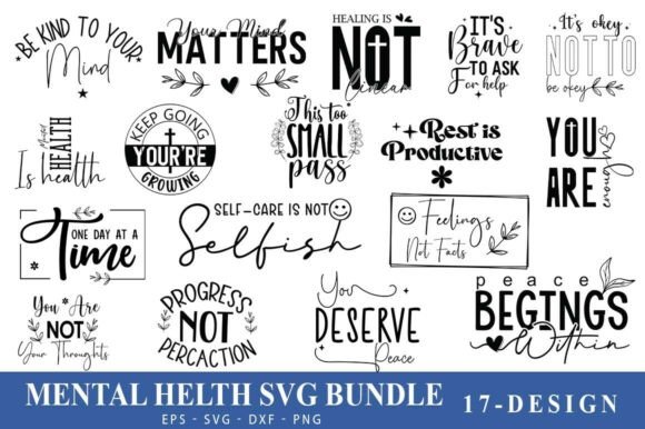 Download Mental Health Recovery SVG Bundle - Bundle Collection