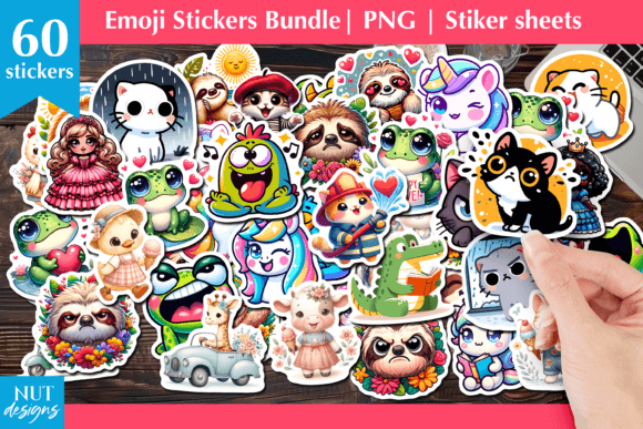 Download Emoji Sticker Bundle, Cat Sticker Frog - Bundle Collection
