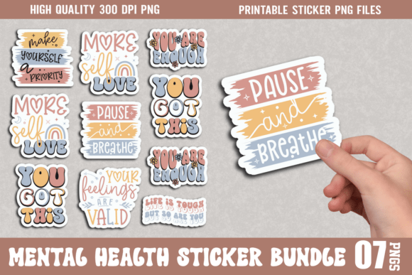 Download Mental Health Sticker Bundle - Bundle Collection